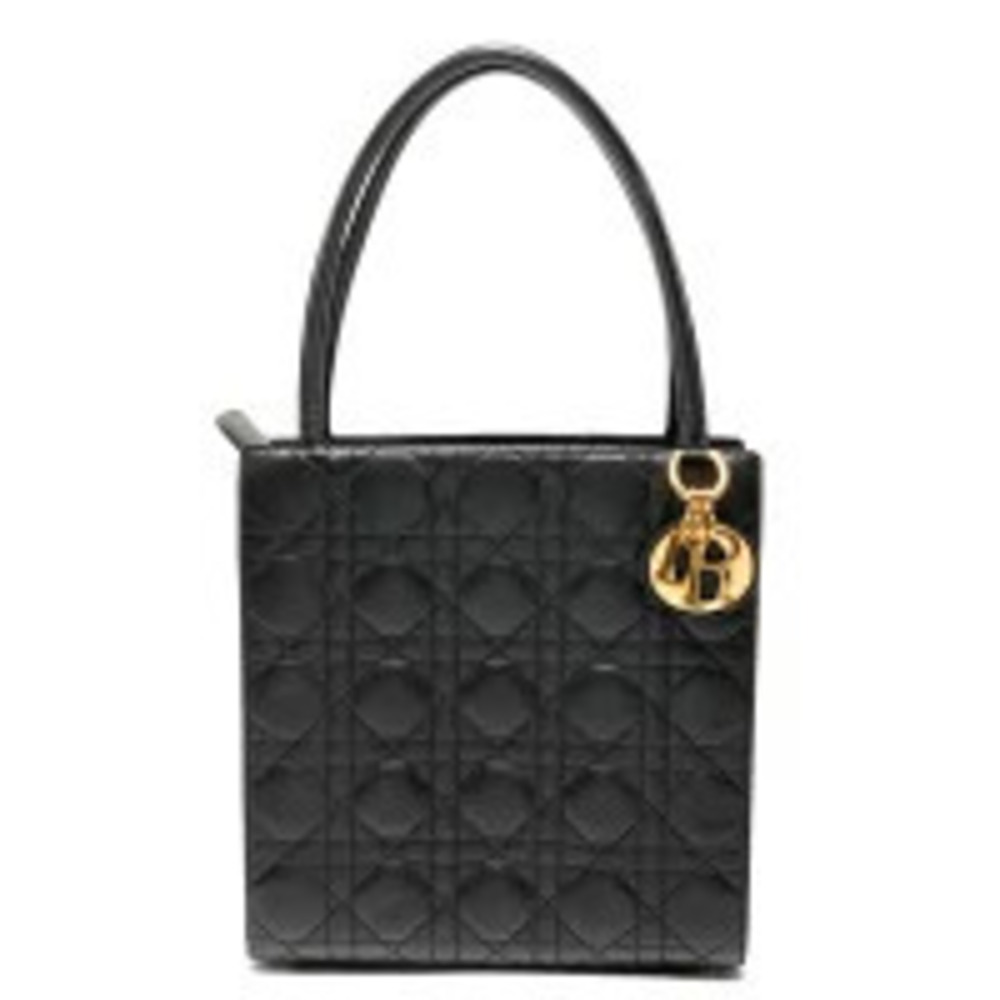 Dior  Handbag Christian Leather Black Lady 2way
